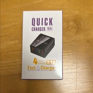 NEW Quick Charger 4 ports USB 3.1A Speed Wall Adapter NIB NWT cell phone iPad